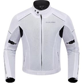 Mesh Motorcycle Jacket for Men, Summer Motorbike Biker Jacket, Reflective Lightweight Breathable Riding Jacket