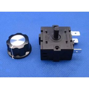 RT233-1-B Electric Room Heater 3-Pin Rotary Switch-250VAC 16A Control Control Control with Knob Cap (1pc)