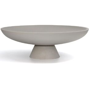 Large Decorative Bowl, Modern Resin Pedestal Bowl for Home Decor, Stylish Fruit Bowl for Kitchen Counter, Chic Key Holder for Entry Table, Beige