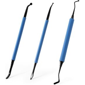 مجموعة الأختام الصفيح في نافذة Gomake 3pcs أداة رفع الفولاذ المقاوم للصدأ لالتفاف فينيل على طول منطقة القطع أو التلف
