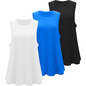 جري فتاة تجريب للنساء للنساء Racerback Tank Tops Mesh Yoga قمصان رياضية للدبابات.