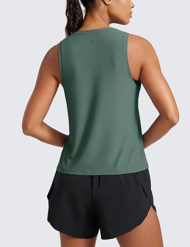 CRZ YOGA Cloudweight Crew Neck Workout Tanks Lightweight Athletic Gym Tops for Women Soft Basic Running Sleeveless Shirts in Saudi Arabia
