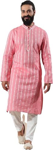 Filori Studio - Men Jacquard Woven Design with Lace الذي يوضح Kurta Long Kurta (Kurta فقط) in Kuwait