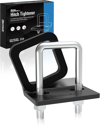 RETRUE Anti Rattle Hitch Clamp 2" and 1.25", Hitch Stabilizer for Trailer Accessories, Anti Rattle Tightener Reduce Movement on Ball Mount Tray Cargo Carrier Bike Rack , 1 pcs, Black in Kuwait