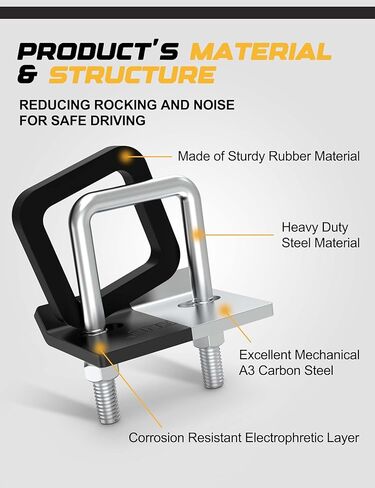 RETRUE Anti Rattle Hitch Clamp 2" and 1.25", Hitch Stabilizer for Trailer Accessories, Anti Rattle Tightener Reduce Movement on Ball Mount Tray Cargo Carrier Bike Rack , 1 pcs, Black in Kuwait