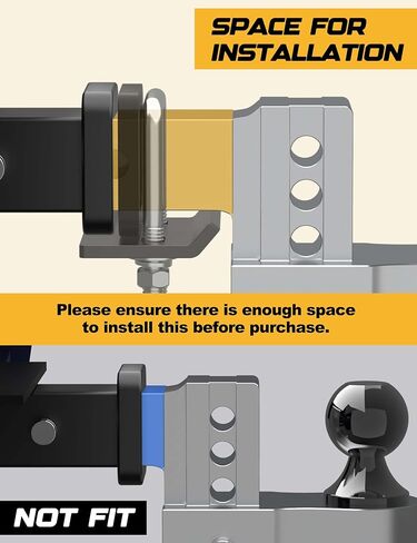 RETRUE Anti Rattle Hitch Clamp 2" and 1.25", Hitch Stabilizer for Trailer Accessories, Anti Rattle Tightener Reduce Movement on Ball Mount Tray Cargo Carrier Bike Rack , 1 pcs, Black in Kuwait