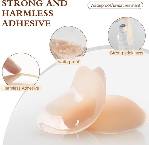 Zacca Sticky Bra for Women, Adhesive Bra Push Up Invisible Breast Lift Pads for Backless Strapless Wedding Dress in Saudi Arabia