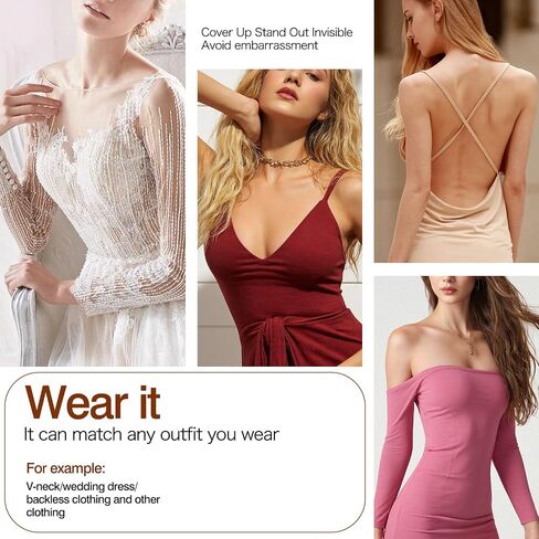 Zacca Sticky Bra for Women, Adhesive Bra Push Up Invisible Breast Lift Pads for Backless Strapless Wedding Dress in Saudi Arabia