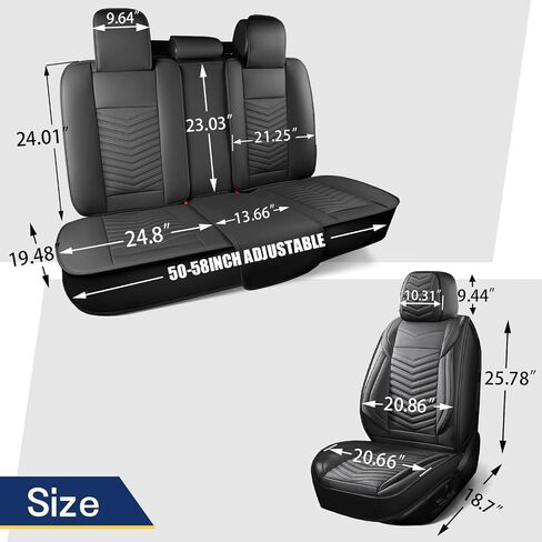 Car Seat Covers,Breathable and Waterproof Faux Leather Automotive Seat Covers for Cars,Universal Driver Seat Cover with Backrest for SUV Truck Sedan(Style1,2 PCS Front Seat,Beige) in Saudi Arabia