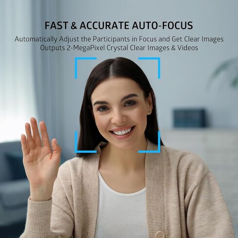2K Auto-Tracking Webcam, AI Gesture Recognition & Control, 2X Zoom PTZ Webcam for Video Conferencing, Live Streaming and Video Calls in Saudi Arabia