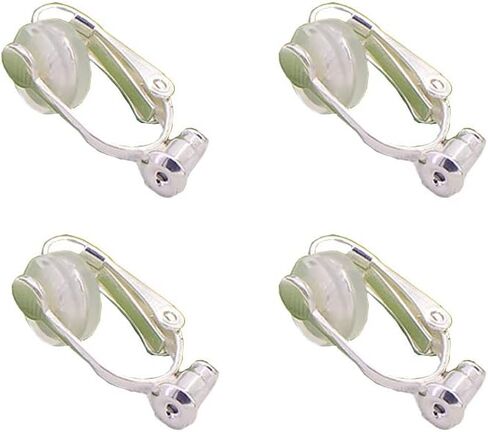 Earring Clip Backs Clip-on Earring Converter Components Findings with Post for None Pierced Ears Gold and Silver with Pads in Kuwait