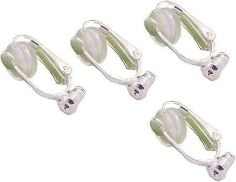 Earring Clip Backs Clip-on Earring Converter Components Findings with Post for None Pierced Ears Gold and Silver with Pads in Kuwait