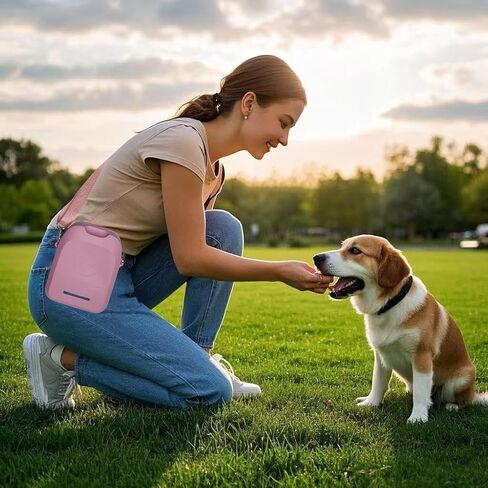 Silicone Dog Treat Pouch for Training with Dog Poop Bag Dispenser, Zipper Closure and Shoulder Strap Design,Dog Training Treat Bag, Puppy & Dog Training Walking in Saudi Arabia