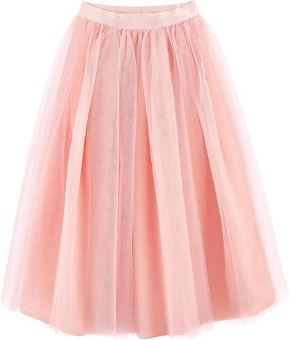 Noomlfish Kids Long Tutu Skirts Flower Girl Tulle Party Maxi Skirt (4-12 Years) in Saudi Arabia