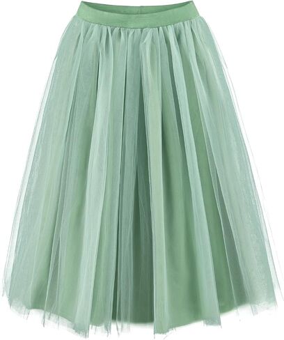 Noomlfish Kids Long Tutu Skirts Flower Girl Tulle Party Maxi Skirt (4-12 Years) in Saudi Arabia
