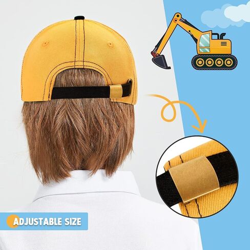 WAWSAM Kids Baseball Hat Toddler Boys Hat Toddler Trucker Hat Adjustable Snapback Cap for Boys 4-8 Years in Kuwait
