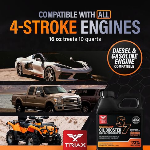 Triax S7 معدل الاحتكاك النانو لمحركات الديزل والبنزين - 100 ٪ من الاسترات - الاسترات (16 أونصة) in Saudi Arabia