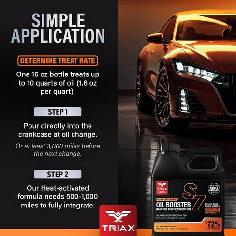 Triax S7 معدل الاحتكاك النانو لمحركات الديزل والبنزين - 100 ٪ من الاسترات - الاسترات (16 أونصة) in Saudi Arabia