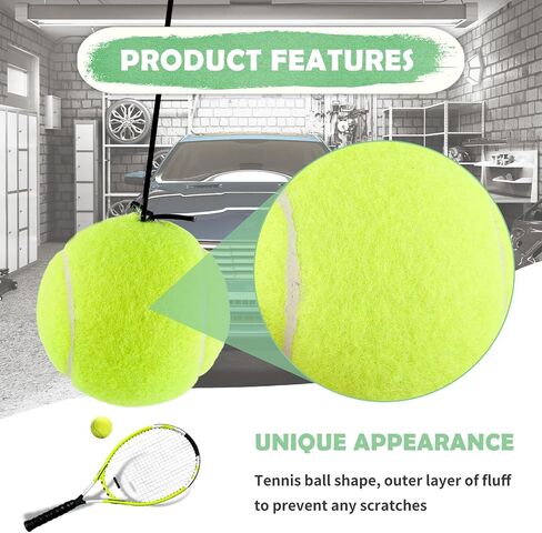 2PCS Tennis Garage Parking Aid with Lanyard,Height Adjustable Parking Stopper for Garage for Guided Parking,Garage Parking Sensor Avoid Crash and Scratch Car Accessories in Saudi Arabia