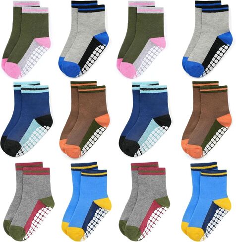 HOMELS 12 PACK STODDLER SABHS NON SLIP CORTON CORTON SACKS FOR BOYS BOYS GROS in Kuwait