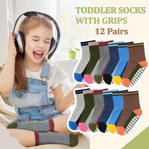 HOMELS 12 PACK STODDLER SABHS NON SLIP CORTON CORTON SACKS FOR BOYS BOYS GROS in Kuwait