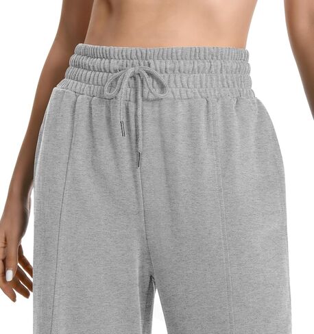 Sweatpants Women High Waist Straight Leg Womens Sweat Pants Pockets Drawstring Cotton Casual Pants in Saudi Arabia