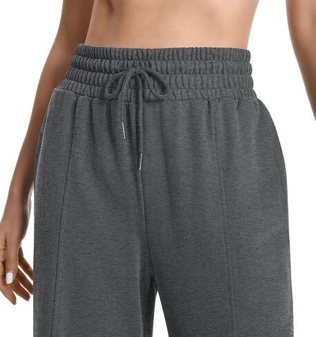 Sweatpants Women High Waist Straight Leg Womens Sweat Pants Pockets Drawstring Cotton Casual Pants in Kuwait