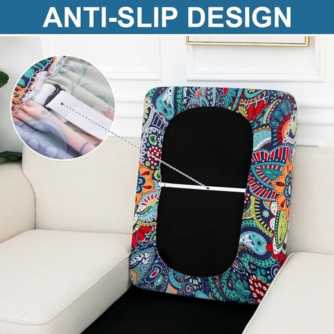 Smiry Printed Couch Cushion Covers, Stretch Soft Couch Covers for Sofa, Washable Non-Slip Sofa Slipcover Furniture Protector for Indoor and Outdoor (1 Pack, Blue Green) in Kuwait