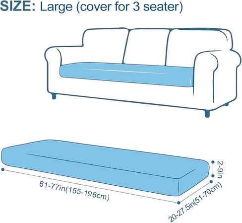 Smiry Printed Couch Cushion Covers, Stretch Soft Couch Covers for Sofa, Washable Non-Slip Sofa Slipcover Furniture Protector for Indoor and Outdoor (1 Pack, Blue Green) in Kuwait