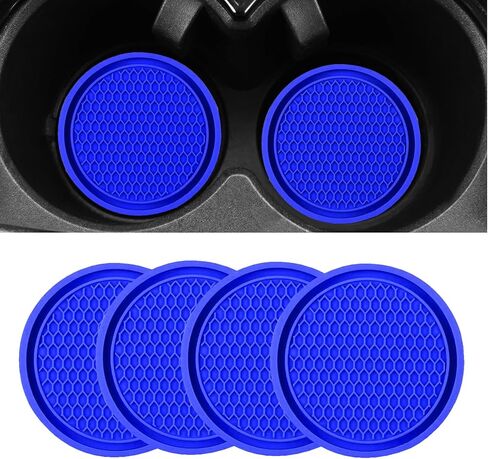 Car Cup Holder Coaster for Cup Holders 4PCSAnti-Slip Automotive Car Coaster Insert Universal Car Drink Coaster for Women Men (Blue) in Kuwait
