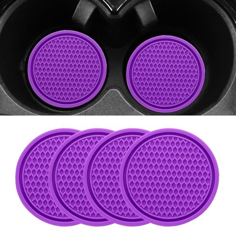 Car Cup Holder Coaster for Cup Holders 4PCSAnti-Slip Automotive Car Coaster Insert Universal Car Drink Coaster for Women Men (Blue) in Saudi Arabia