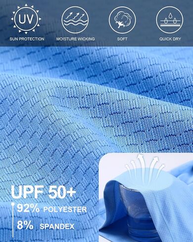 Roadbox Men's Rash Guard Short Slevee, UPF 50+ UV Sun Protection Water T-Shirts, Quick Dry Swim Shirts for Surf Beach Fishing in Saudi Arabia
