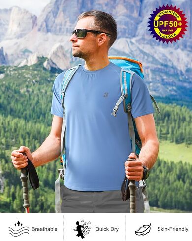 Roadbox Men's Rash Guard Short Slevee, UPF 50+ UV Sun Protection Water T-Shirts, Quick Dry Swim Shirts for Surf Beach Fishing in Saudi Arabia