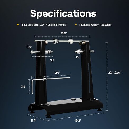 VIVOHOME Motorcycle Wheel Balancer & Truing Stand, Spin Static Truing Stand and Tire Balancing Tool for Most Motorcycles and Sport Dirt Bikes with Adjustable Centering Cones, and Truing Pointer, Black in Saudi Arabia