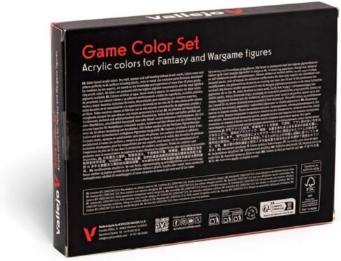 Vallejo 72291 - Leather and Metal Acrylic Paint Set -16 x Assorted 17millimeter Colour in Saudi Arabia