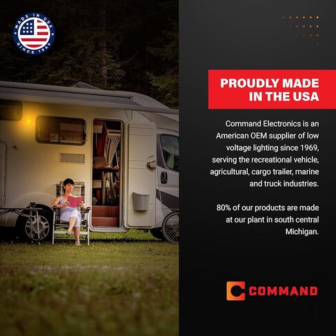 Command Electronics 12V LED Surface Mount Clearance, Brake, Turn, Tail Light – OEM RV & Trailer Hot Line Utility Light – Sealed Polycarbonate Lens – CSA Certified for the US and Canada – Red 1 Pack in Saudi Arabia