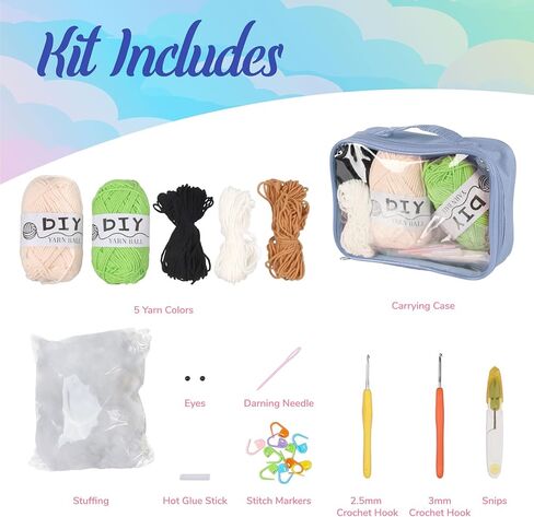 Bamboomn Jubileeyarn Kawaii Chibis Crochet Kit - Ryushi الأخطبوط in Kuwait