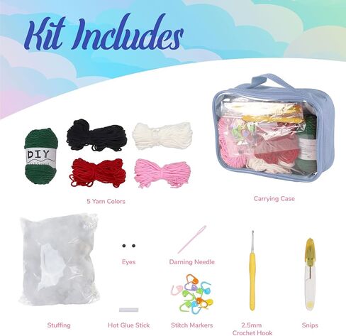 Bamboomn Jubileeyarn Kawaii Chibis Crochet Kit - Ryushi الأخطبوط in Kuwait