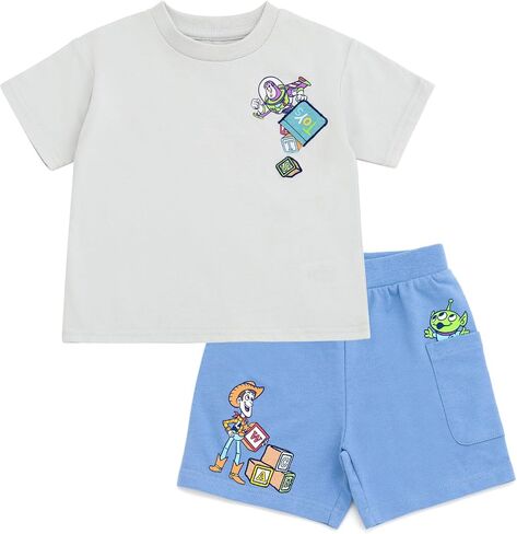 Disney T-Shirt and Shorts Outfit Set Newborn to Little Kid Sizes (0-3 Months - 5) in Kuwait