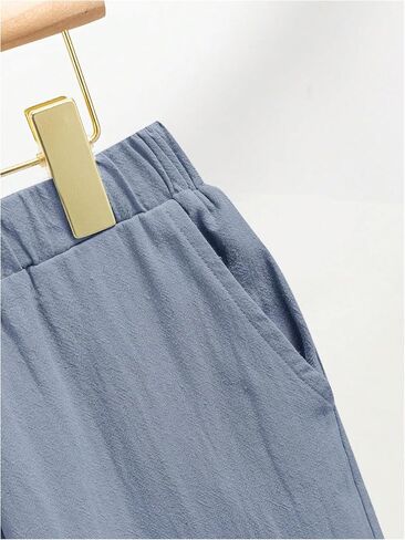 GORGLITTER Boy's 2 Piece Clothing Sets Button Down Collar Neck Shirt and Elastic Waist Pants Set in Kuwait
