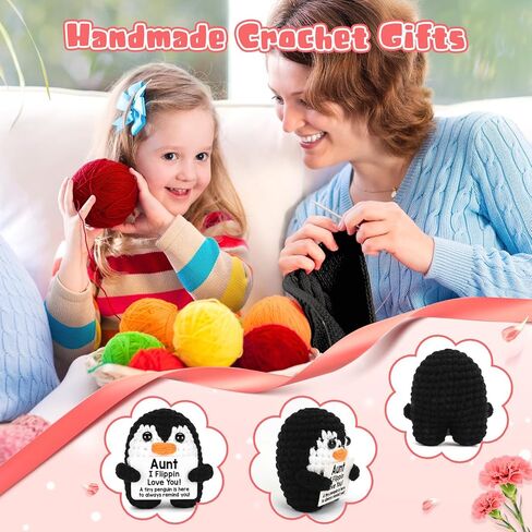 هدايا أعياد الميلاد للجدة ، كروشيه مصغرة ، هدية البطريق المصغرة للجدة من حفيد حفيد ، مضحك أحبك هدايا الجدة العظيمة لعيد ميلاد عيد الميلاد الحاضر العاطفي in Kuwait