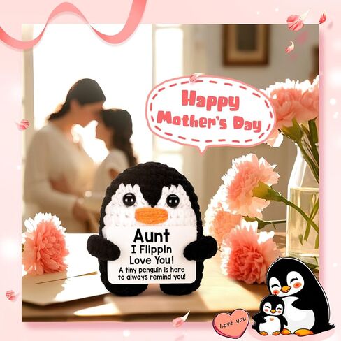 هدايا أعياد الميلاد للجدة ، كروشيه مصغرة ، هدية البطريق المصغرة للجدة من حفيد حفيد ، مضحك أحبك هدايا الجدة العظيمة لعيد ميلاد عيد الميلاد الحاضر العاطفي in Kuwait