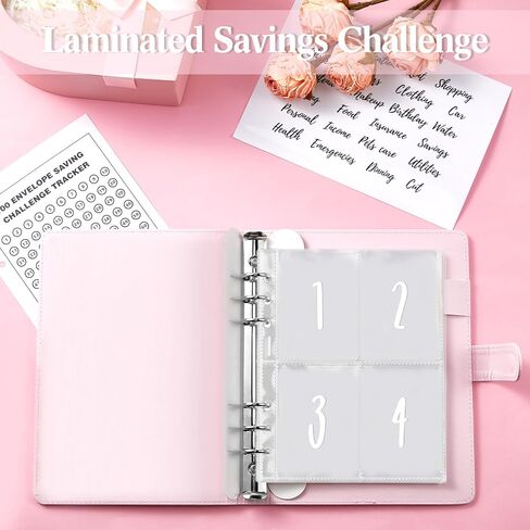 100 Envelope Savings Challenge Kit Challenge Binder A5 Money Saving Book Budget Binder with Cash Envelopes Budget Planner to Save 5, 050, 100 Day Cash Stuffing Budgeting(Purple) in Kuwait