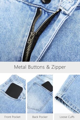 Men Baggy Jorts Y2k Streetwear Loose Fit Hip Hop Skateboard Denim Shorts in Saudi Arabia