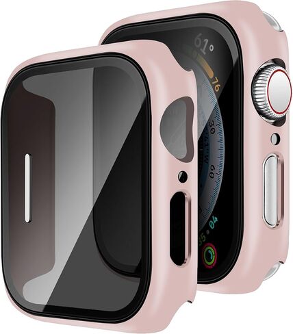 2 Pack for Apple Watch Series 9/8/7 Privacy Screen Protector Case 41mm, iWatch Protective PC Face Cover Built-in Anti-Peeping 9H Tempered Glass Protector for iWatch Accessories, Blue in Kuwait