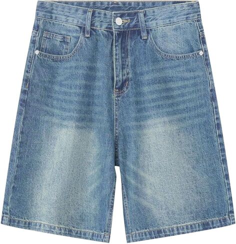 EMMIOL Mens Baggy Jean Shorts Loose Fit Denim Shorts Men Summer Casual Jorts Y2k Hip Hop Short Jeans Streetwear Clothes in Saudi Arabia