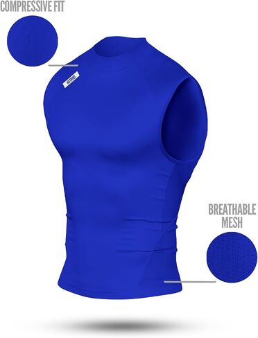 Nxtrnd Men's Turtleneck Compression Tank Top, Sleeveless Mock Neck in Saudi Arabia