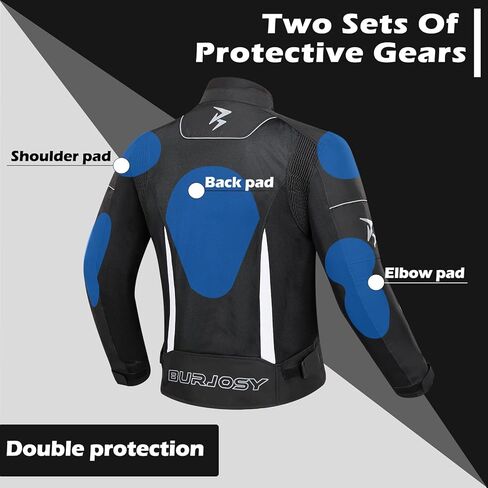 Mesh Motorcycle Jacket for Men, Summer Motorbike Biker Jacket, Reflective Lightweight Breathable Riding Jacket in Kuwait