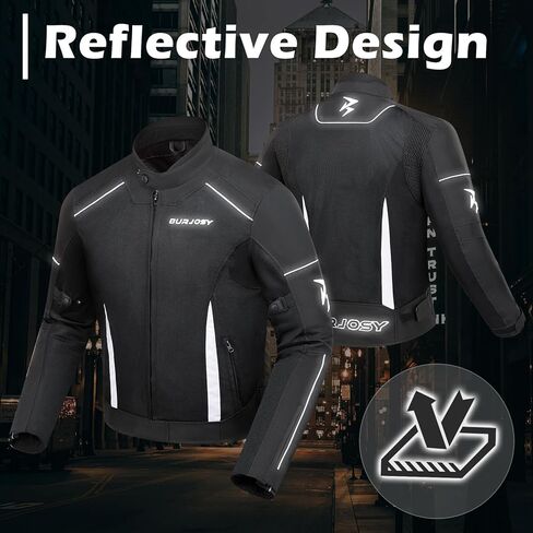 Mesh Motorcycle Jacket for Men, Summer Motorbike Biker Jacket, Reflective Lightweight Breathable Riding Jacket in Kuwait