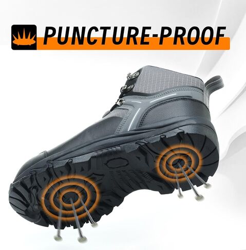 Waterproof Steel Toe Boots for Men Wide Width Slip Resistant Work Shoes Lightweight Non Slip Safety Sneakers Construction Composite Toe Working Footwear in Saudi Arabia